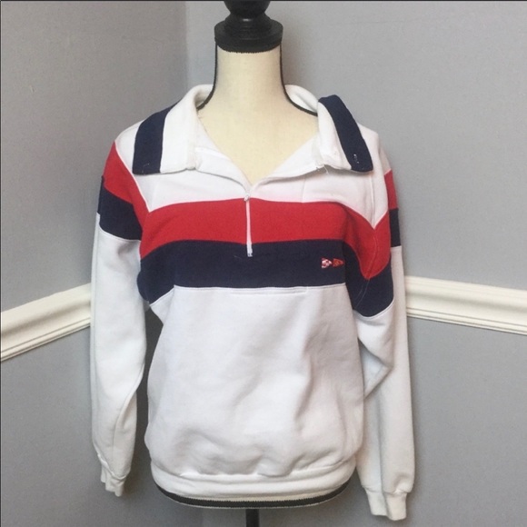 Vintage Tops - Vintage Sail Away Nautical Pullover Sweatshirt